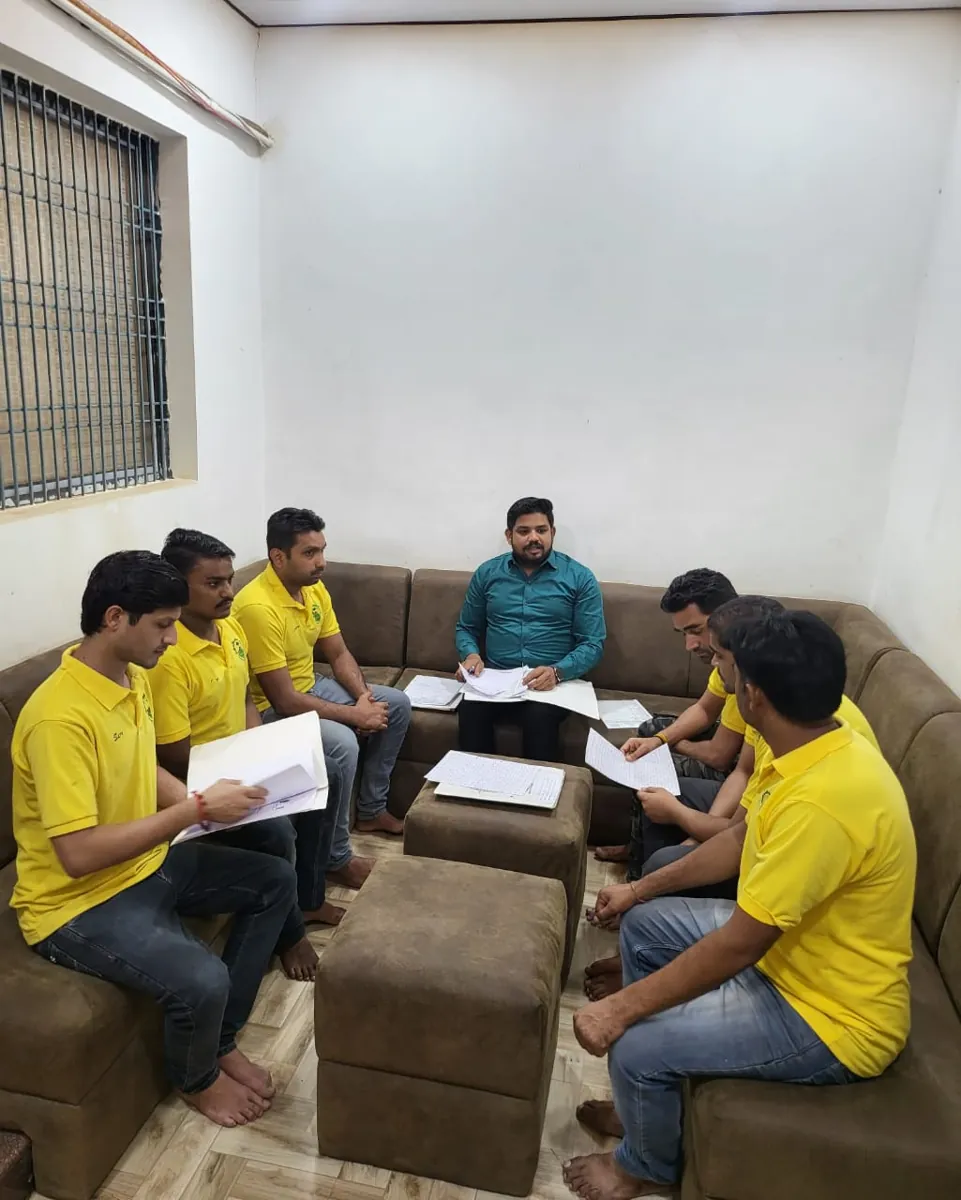 Group conversation at a centre shown on the existing website